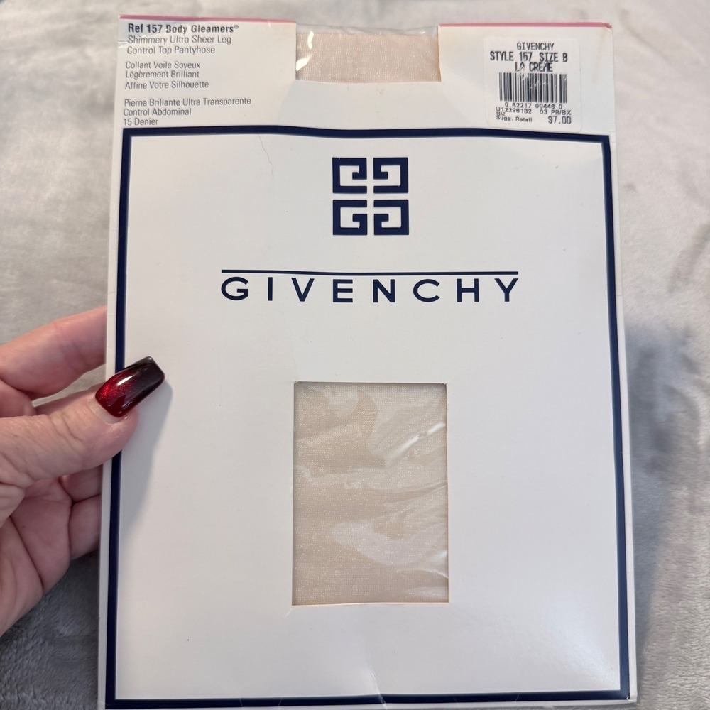Givenchy Body‎ Gleamers Pantyhose Size B La Creme VTG NOS